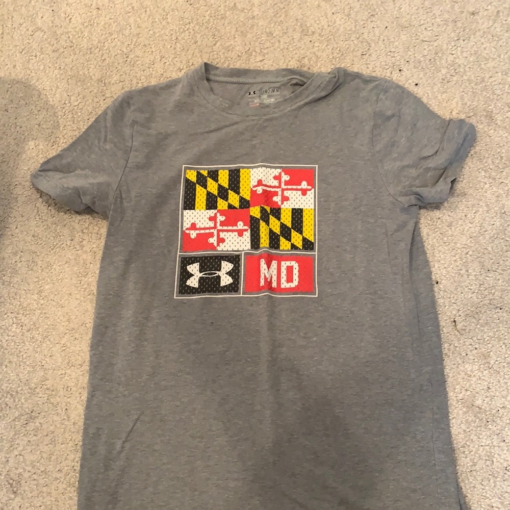 EUC under armour heat gear maryland t-shirt